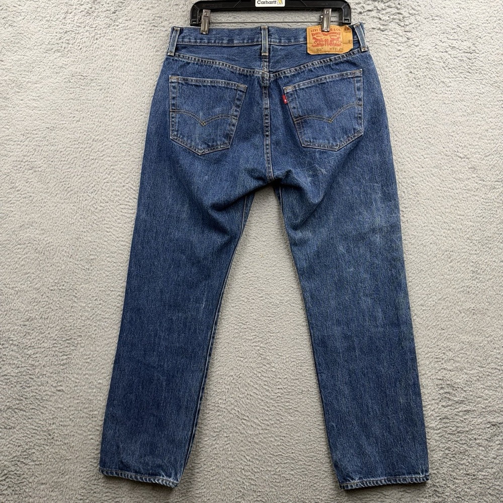 Vintage Levis Jeans Men 36x29 Blue Denim 501xx Button Fly Red Tab Straight Y2K